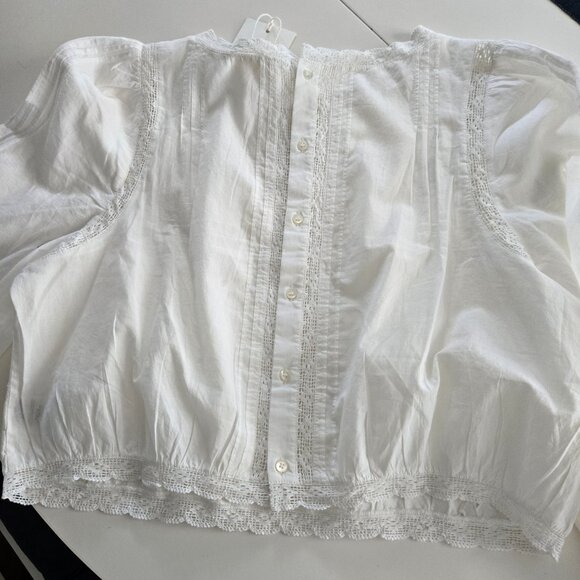 Sezane Enea Blouse Ecru Size 10 - Picture 5 of 7